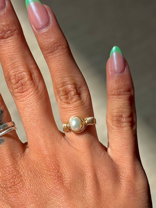 freshwater pearl rings