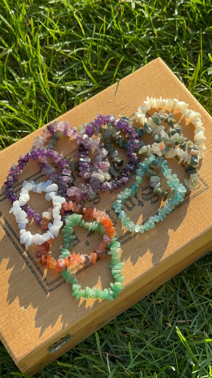 crystal chip bracelets